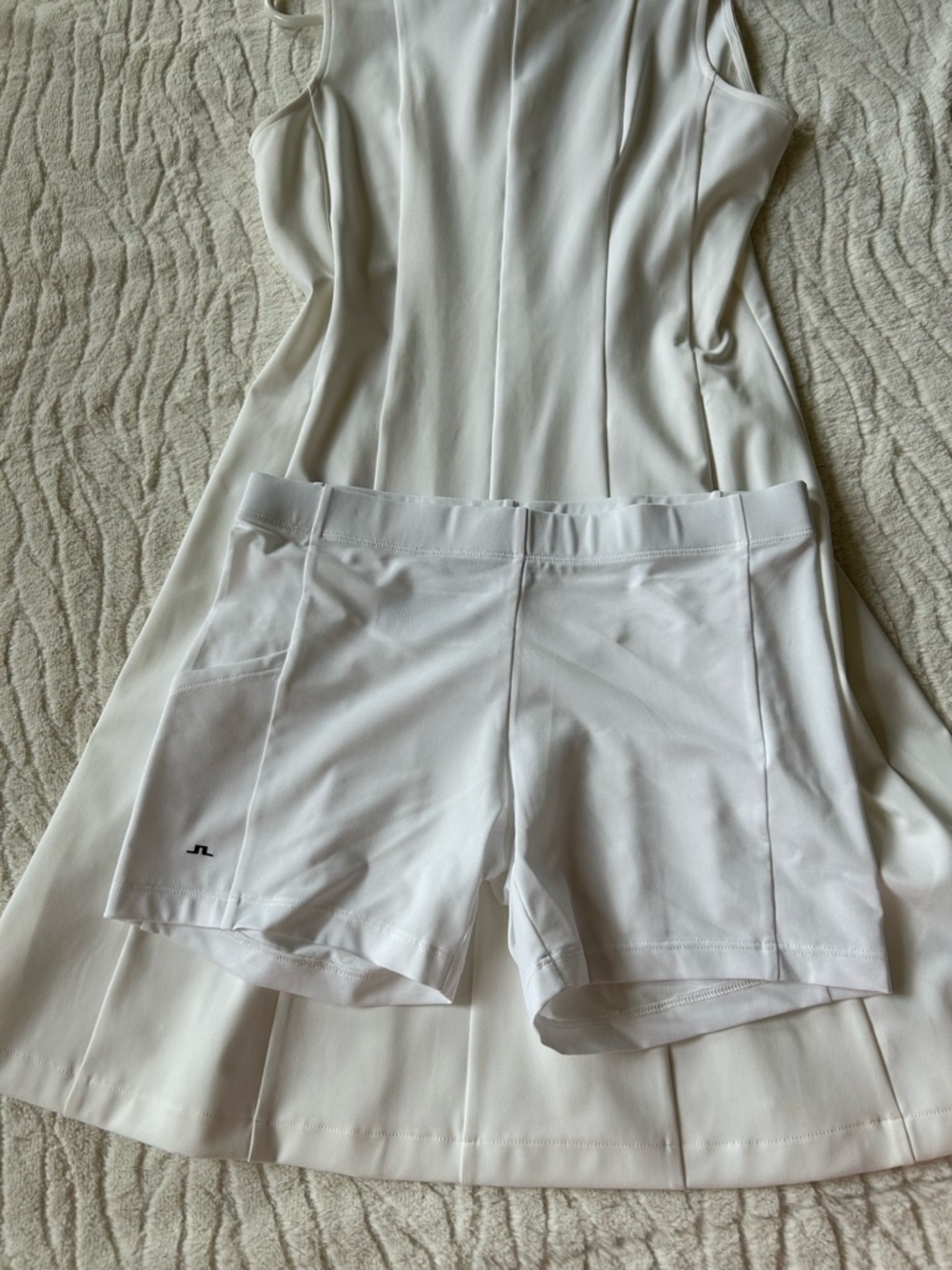 J.Lindeberg NWT Jasmine White Sleeveless A-Line Dress Sz Small w/ undershot golf - Picture 4 of 9
